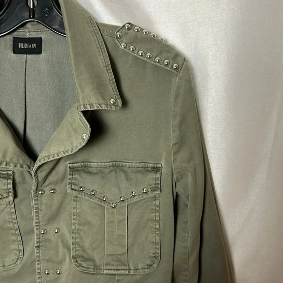 Hudson Jeans Olive Studded Jacket - Picture 6 of 12